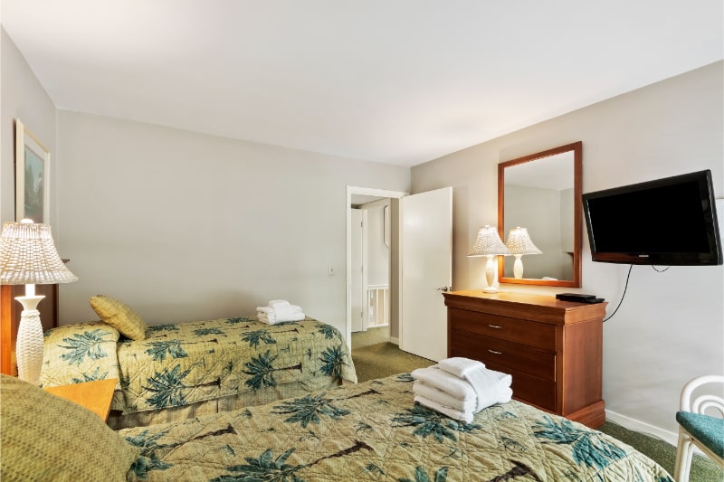A bedroom at Spicebush at Sea Pines on Hilton Head Island, SC.