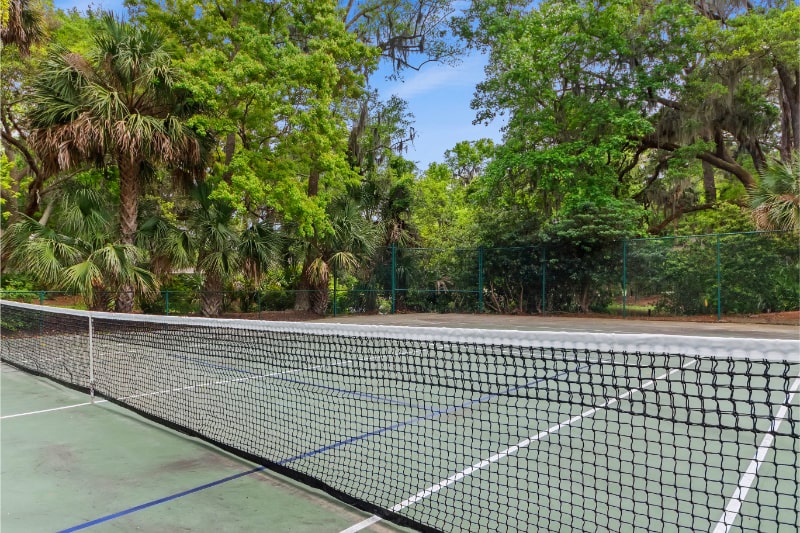 The tennis court at Spicebush at Sea Pines on Hilton Head Island, SC.